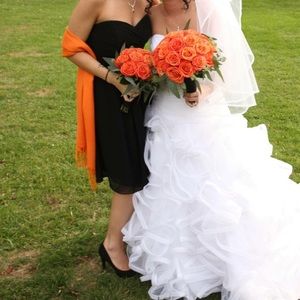 Strapless bridesmaid dress